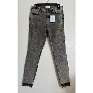 Gray Bennington FRAME Le High Skinny Cutoff Stagger Jeans 31